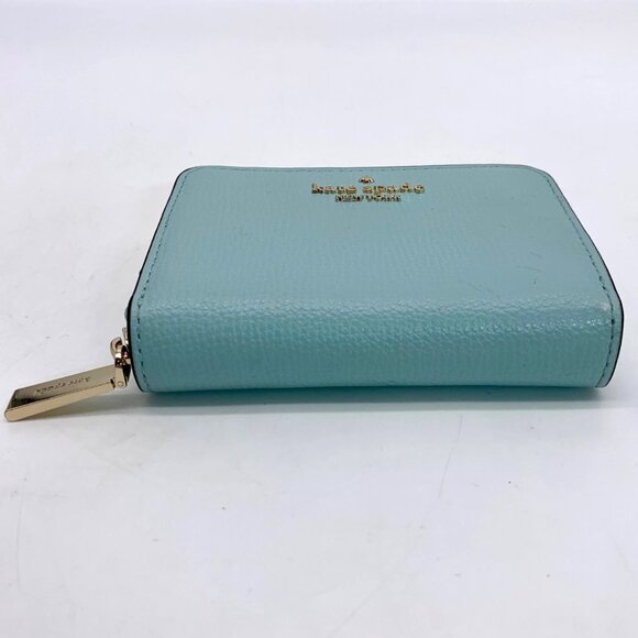 Kate Spade Darcy Sky Blue Pebbled Leather Zip Around Card Case - Picture 5 of 10
